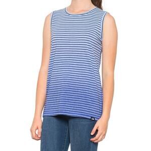 The North Face Striped Dip Dye Tank Top Womens Sz XL Blue Sleeveless Crewneck